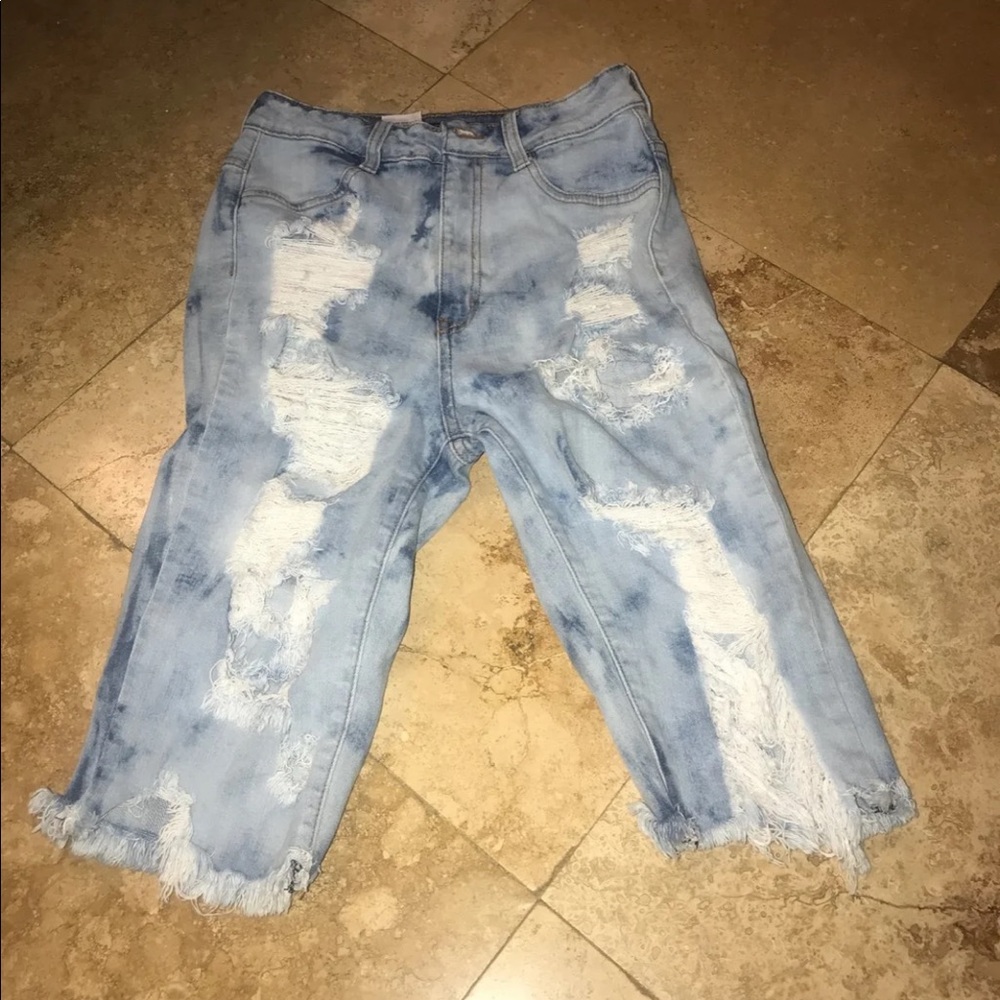 Fashion nova biker jean short